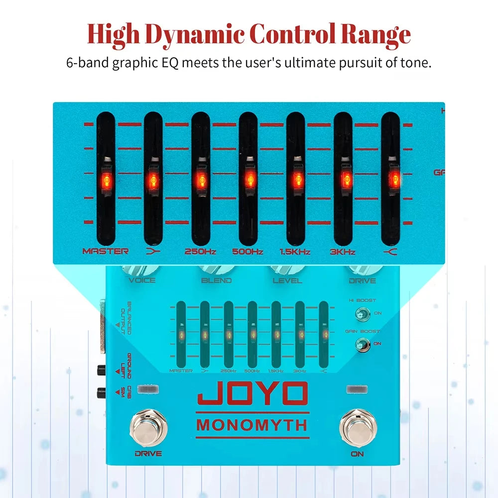 Bass Preamp Effect Pedal 6-Band Graphic EQ