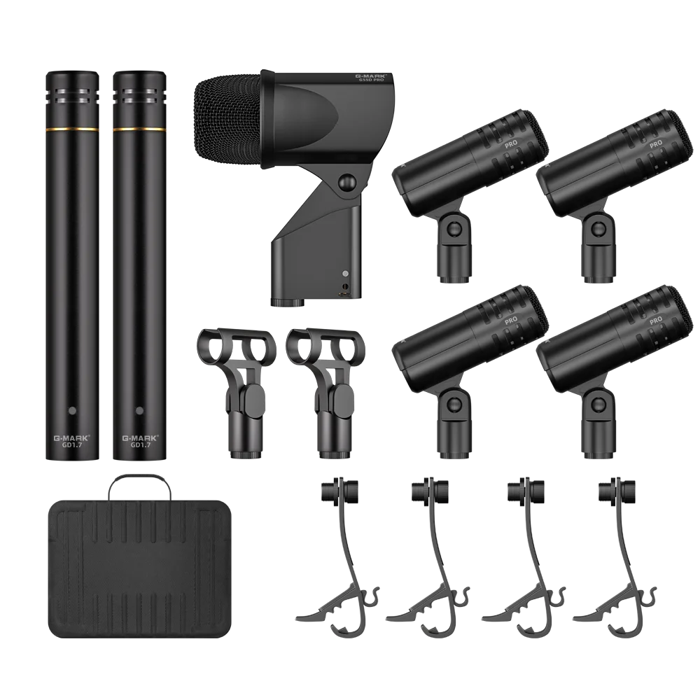 7-Piece Drum Microphone Kit with Carrying Case