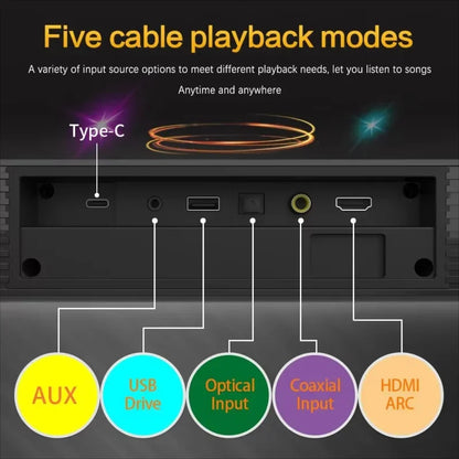 Wireless Bluetooth Sound Bar with Surround Stereo for TV & Projector