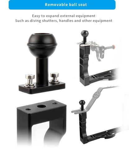 Diving Camera Tray Stabilizer Rig with Dual Handles