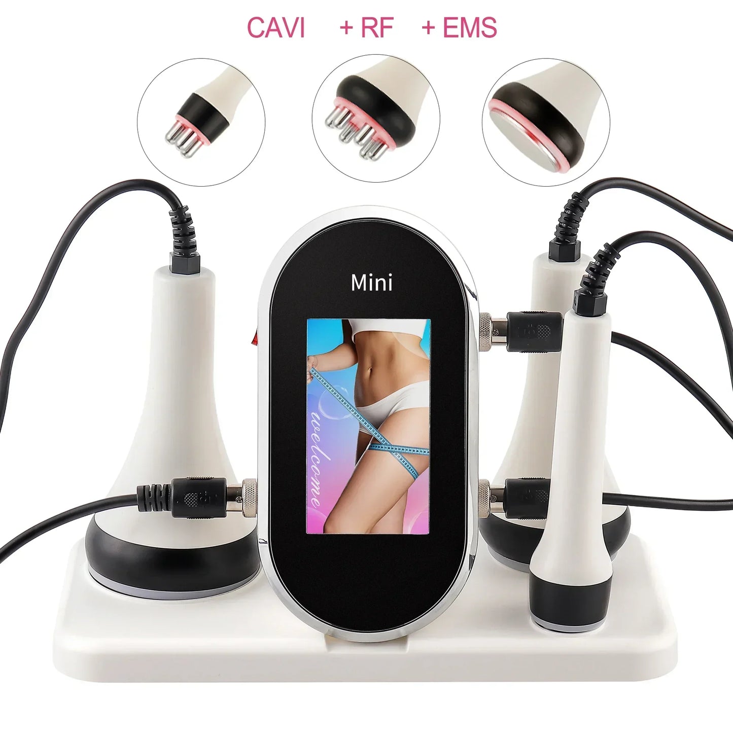 White 40K Cavitation Beauty Machine for Face and Body Shaping