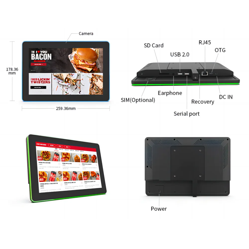 10.1 Inch Meeting Room Booking Tablet NFC RFID POE 32G