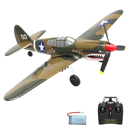RC Fighter Plane 400mm Wingspan with One-Key Aerobatics