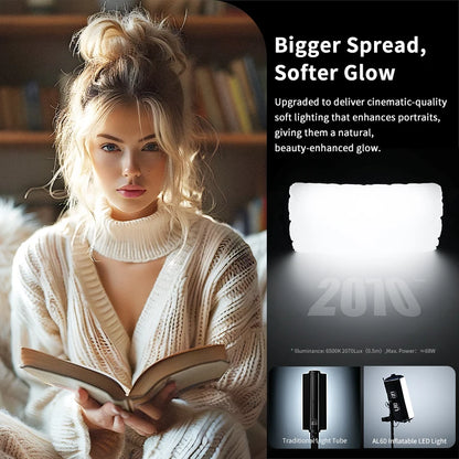 60W Foldable LED Tube Light with Remote Control