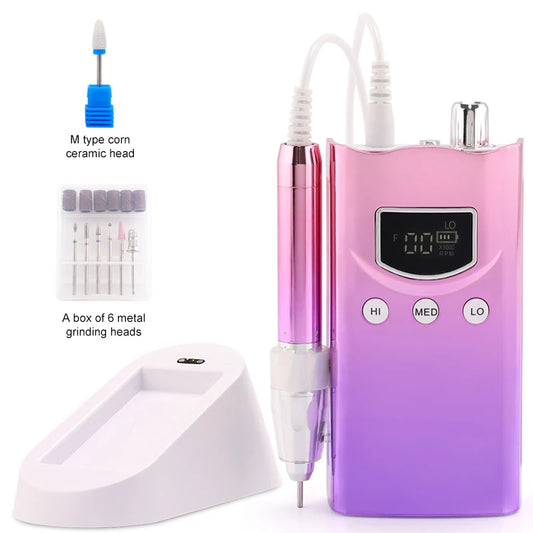 Gradient Purple 85W Electric Nail Drill 35000RPM