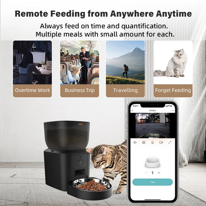 Smart 5G Cat Feeder with 1080p Camera and App Control