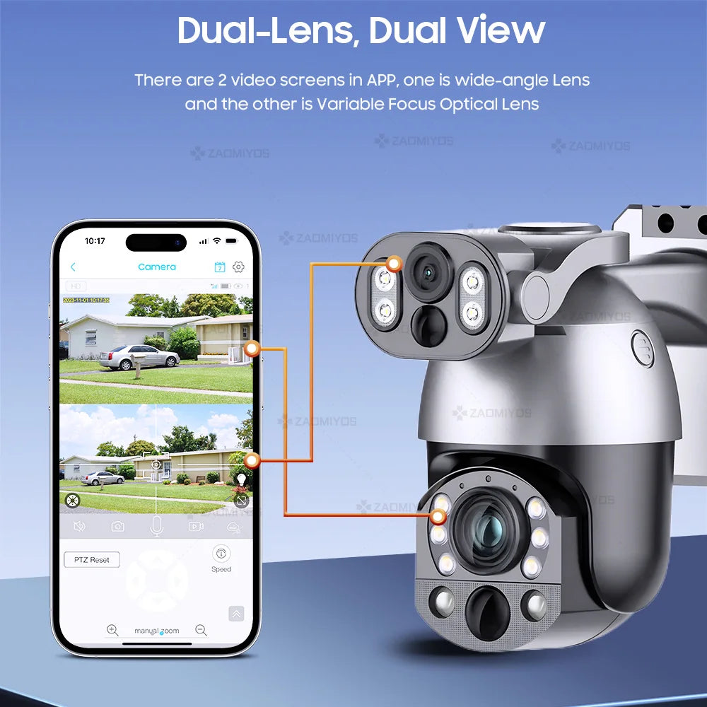 Wireless 10MP WiFi Camera with Built-In 64GB Memory