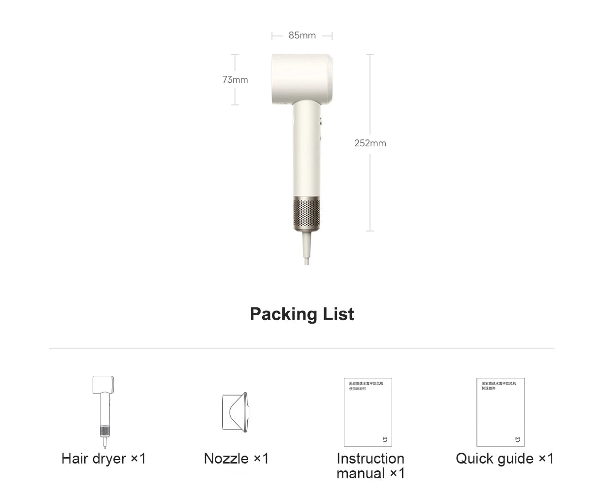 Water Ion Hair Dryer for Smooth Healthy Hair Blue