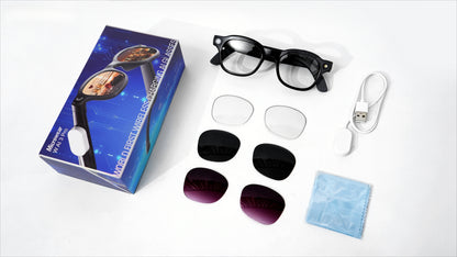 AI Smart Glasses with 4K HD Camera & Bluetooth