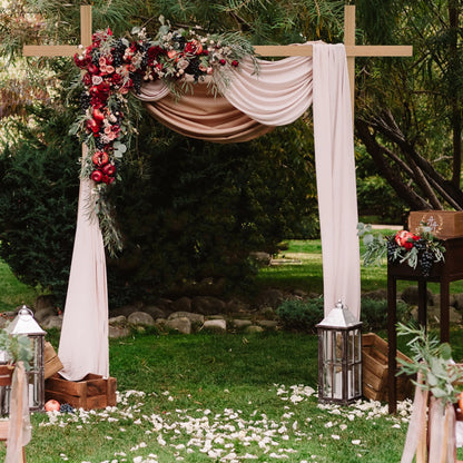 10x10ft Wooden Wedding Arch Backdrop Stand