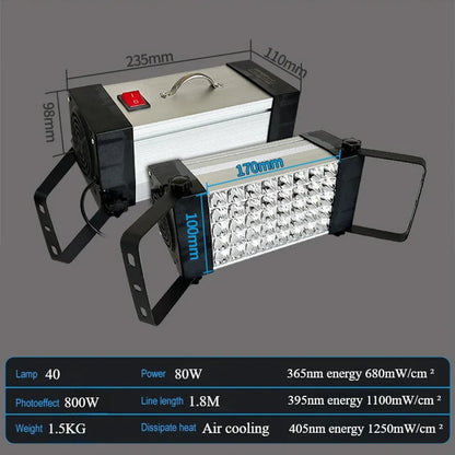 800W 365nm High Strength UV Curing Lamp