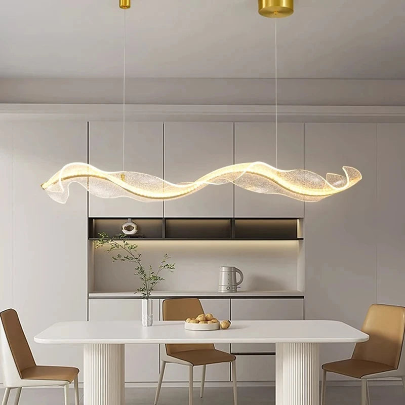 Modern Gold Warm LED Hanging Light 100cm