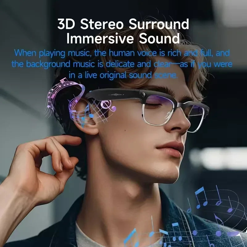 Blue Light Smart Glasses, 120 Language AI 8K Video