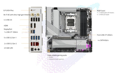 B650M Micro ATX DDR5 Motherboard WiFi 6E AM5