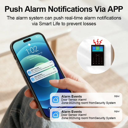 4.3 Inch Smart WiFi GSM Burglar Alarm with Temperature Display