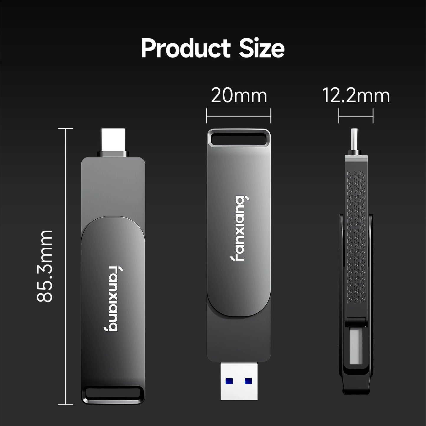 1TB High Speed USB Flash Drive Type C USB A