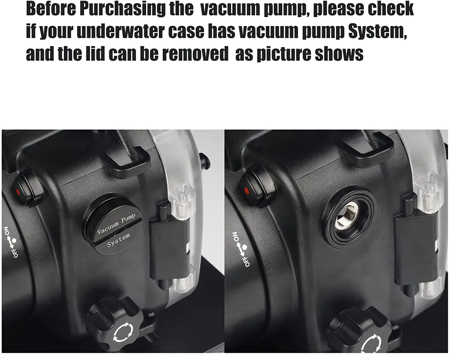 Vacuum Leak Check System for Underwater Camera Housings