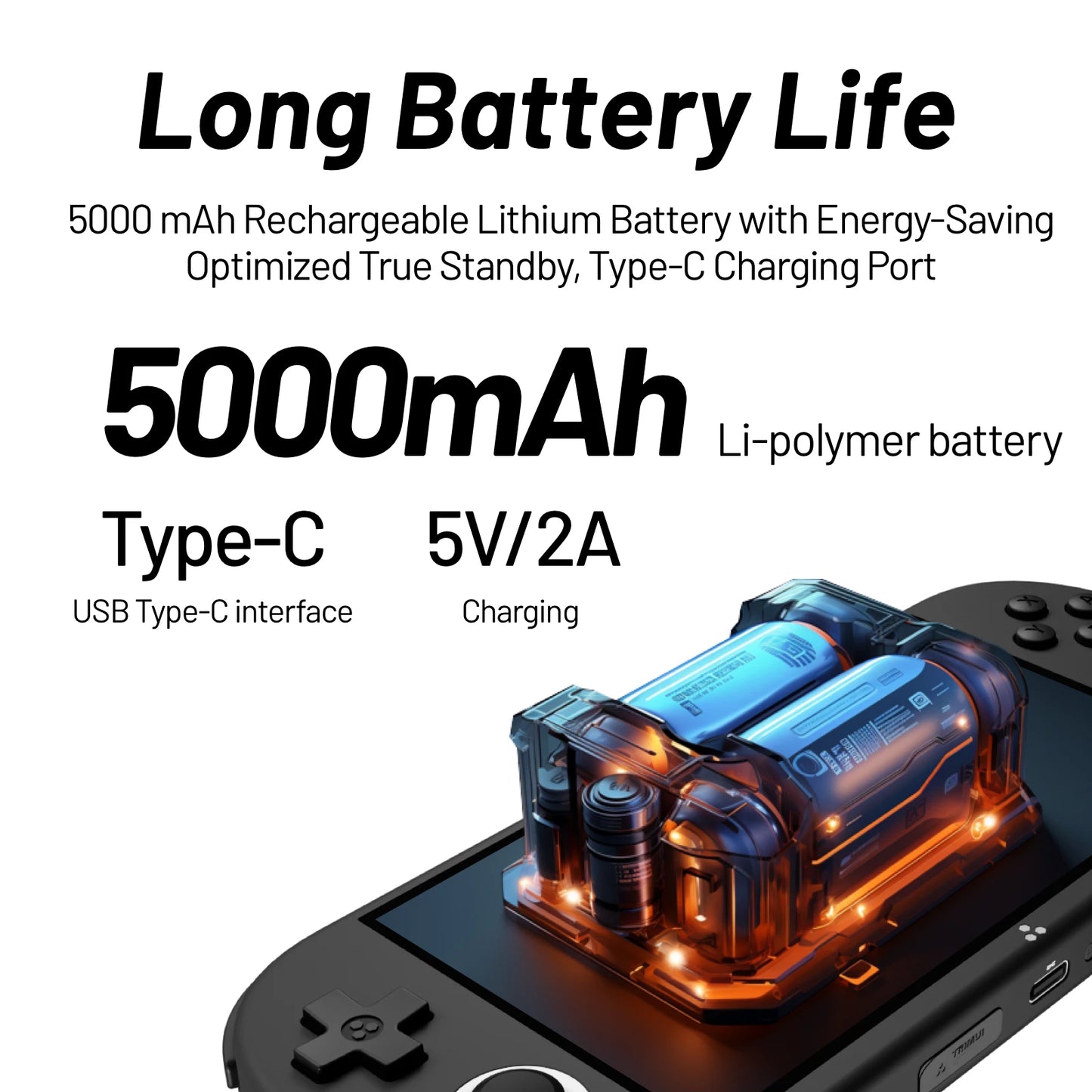 Trimui Smart Pro S 4.96 Inch IPS Handheld Game Console