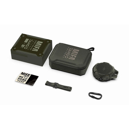 Outdoor Bluetooth Speaker with Flashlight IP67 Waterproof Bass Boost  Army Green