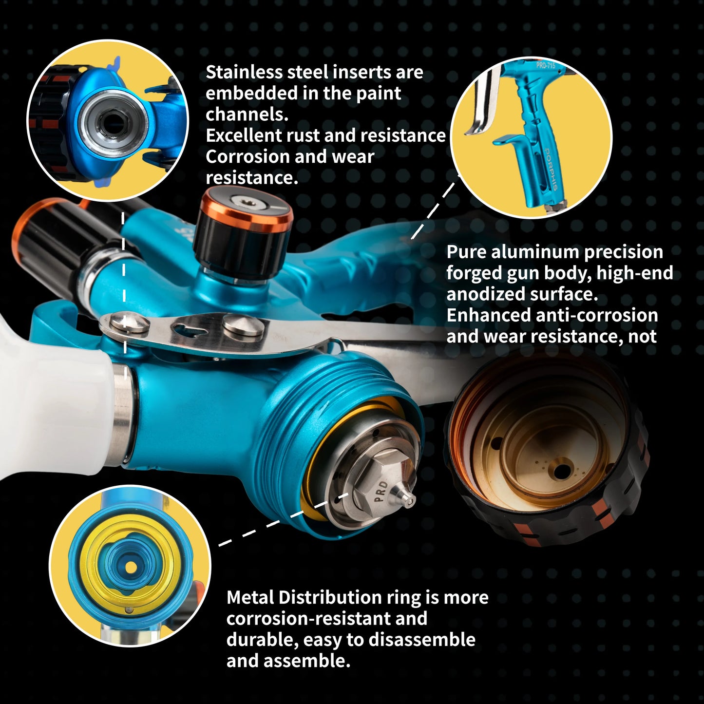 Precision Spray Gun DIY & Professional Blue 715 1.4MM