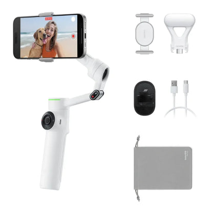Smart Phone Stabilizer White Vlog Kit Active Zoom