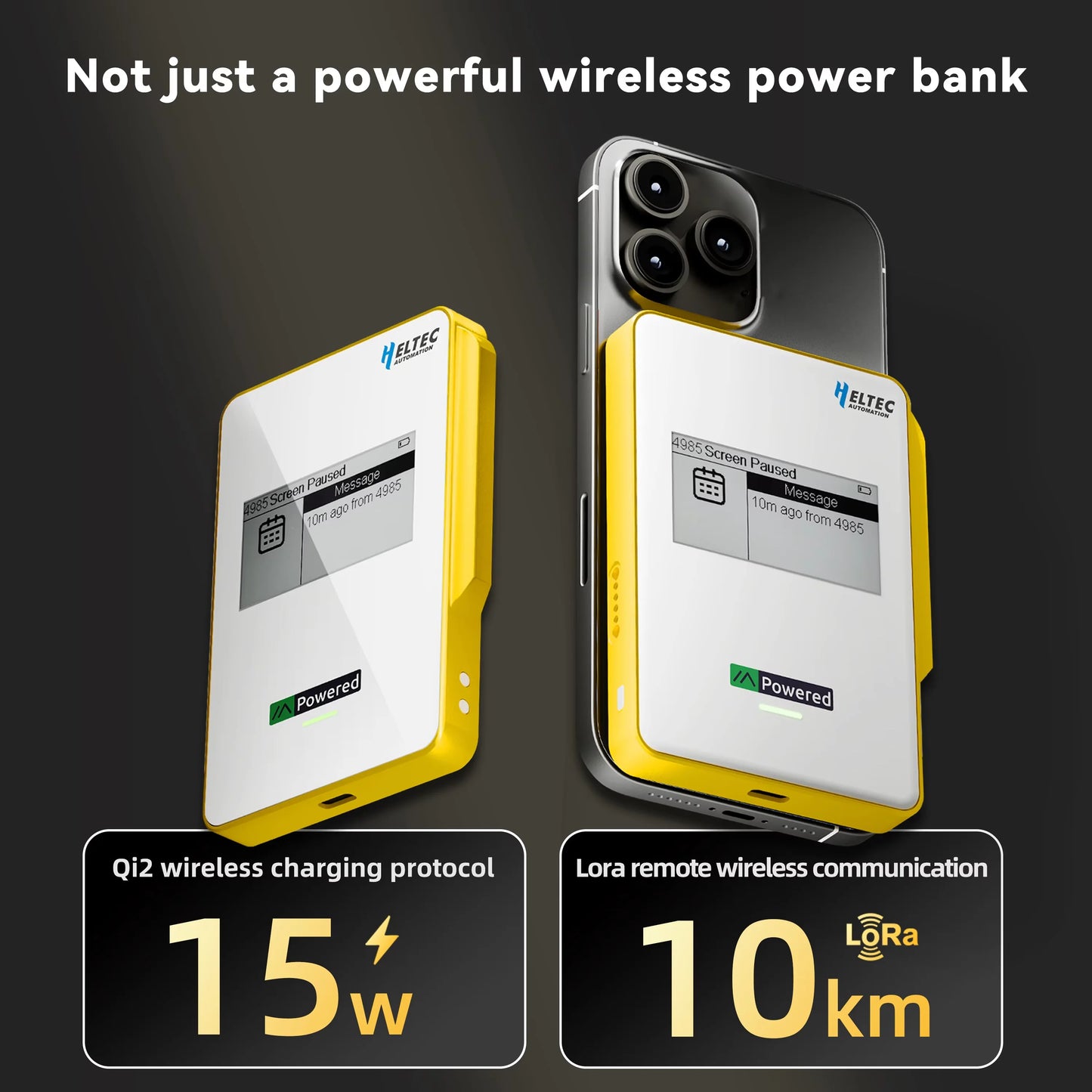 Portable 10000mAh Magnetic Wireless Power Bank Gray