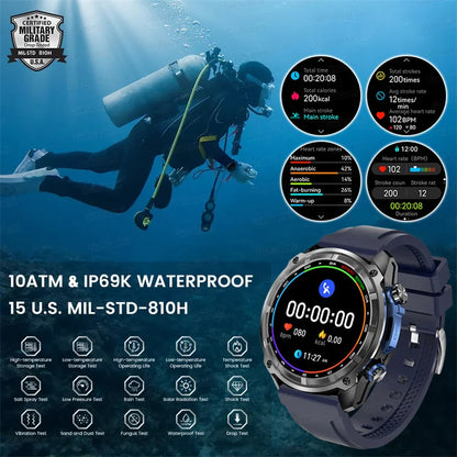 Black Steel GPS Smart Watch with 4GB Memory
