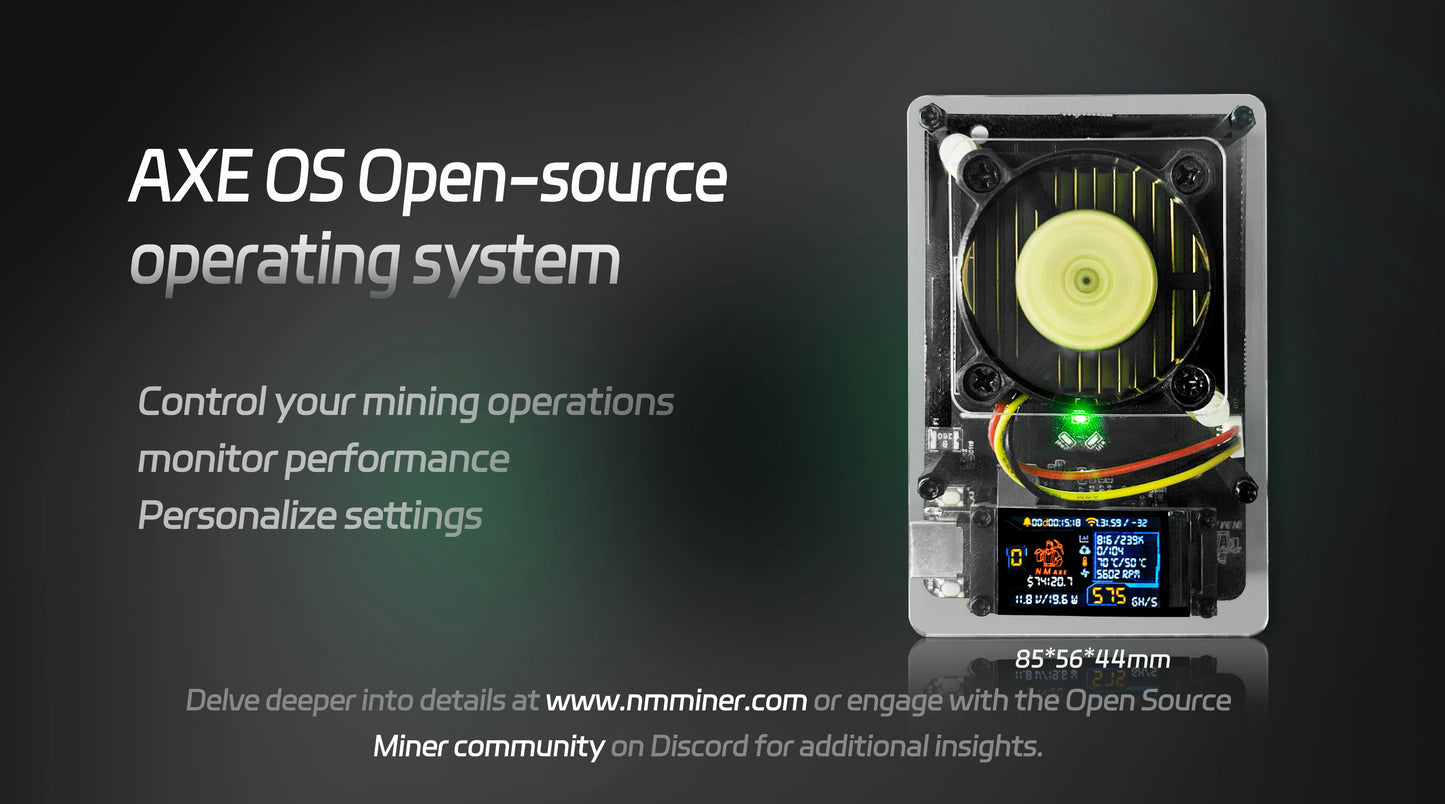 Bitaxe Ultra 500GH/s ASIC Solo Crypto Miner with Full Colour Display
