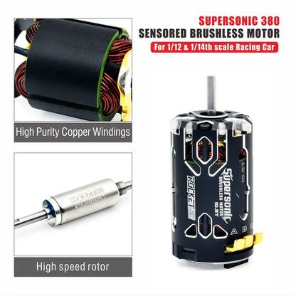 17.5T Sensored Brushless RC Motor with 80A ESC