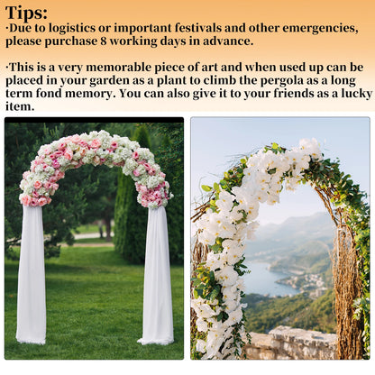 Heavy Duty White Metal Garden Arbor Wedding Arch XXL