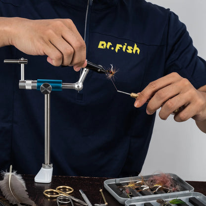 360 Degree Rotary Fly Tying Vise Aluminum C-Clamp Fishing Tool