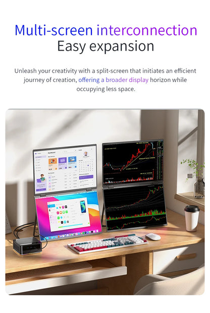 16" Portable Dual Screen Monitor 2.5K USB-C HDMI