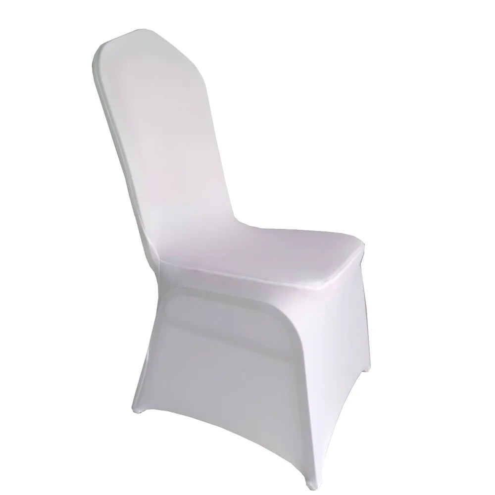 100pcs White Spandex Chair Covers Wedding Banquet Stretch