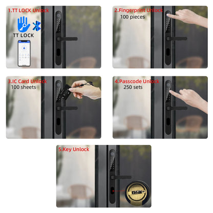 Waterproof Bluetooth Door Lock Fingerprint & Password Access