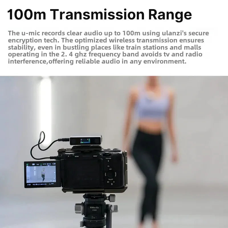 2.4G Wireless Stereo Microphone Dual Channel 100m Range