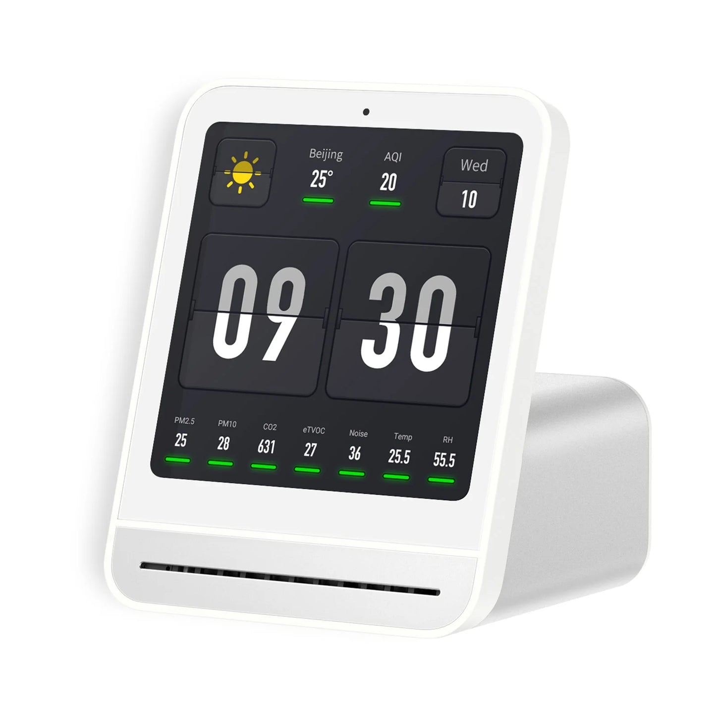 WiFi Air Detector with Touch Screen and Humidity Control White