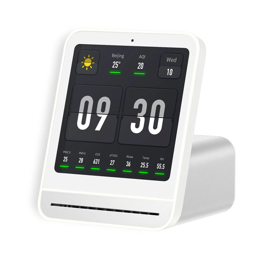 WiFi Air Detector with Touch Screen and Humidity Control White