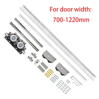 1.2m Invisible Sliding Door Track Hardware Kit 80kg