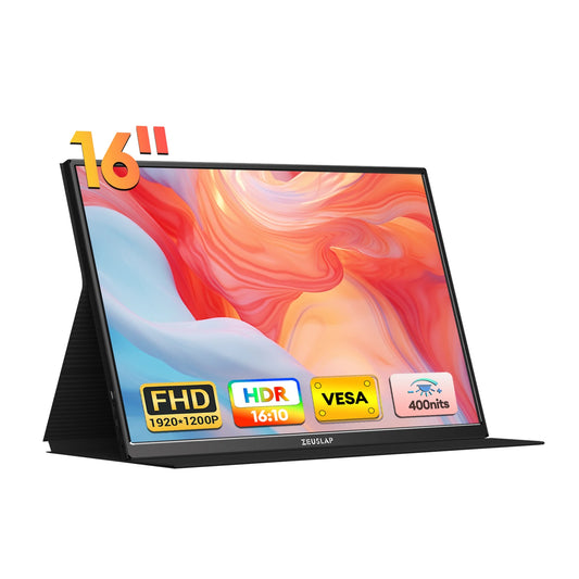 High-Resolution 16" IPS Portable Display 1200P 100% sRGB