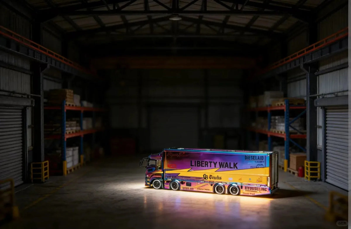 Alloy Diecast Container Trailer Toy for Kids and Collectors