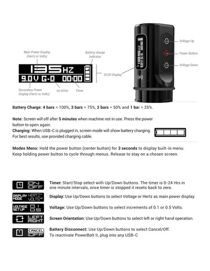 Wireless Tattoo Pen 4.0mm Stroke Green Camo 2400mAh