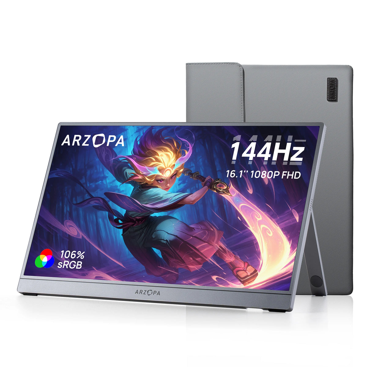 16.1" Portable Monitor 144Hz 1080P FHD IPS Screen
