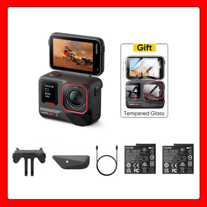 4K Waterproof Action Camera Dual Battery Flip Screen