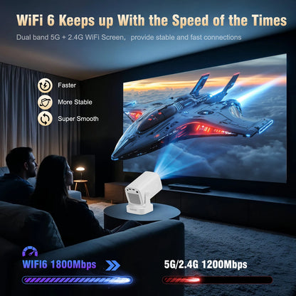 Mini Projector Auto Focus 4K 1080p with Android 11