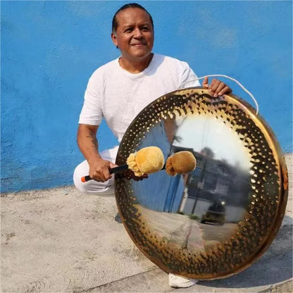 Compact 18 Inch Walking Gong for Healing and Meditation
