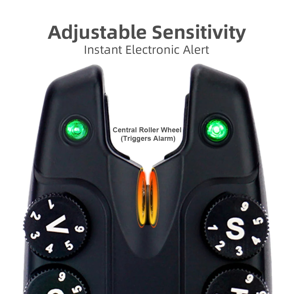 Wireless Carp Fishing Bite Alarm Set 1+4 Waterproof