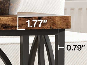 Sofa Table with Storage for Entryway & Living Room