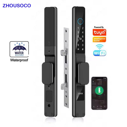Keyless Sliding Door Lock with Fingerprint & Password