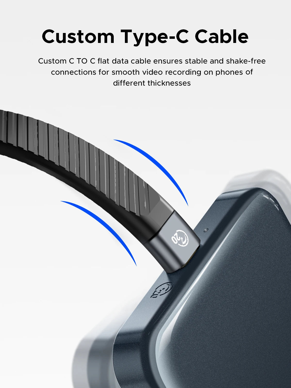 Blue 2TB Portable Magnetic SSD USB3.2 for iPhone 15 Pro