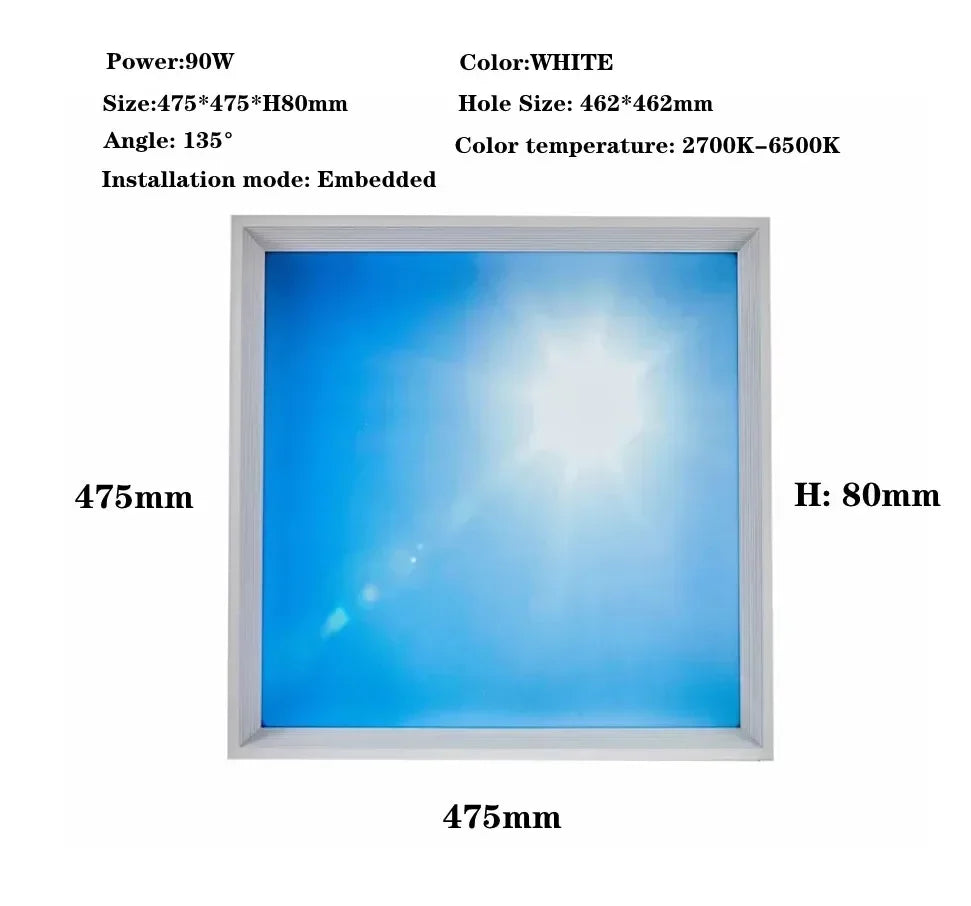 Compact 475mm Smart Light with Adjustable Brightness Modes